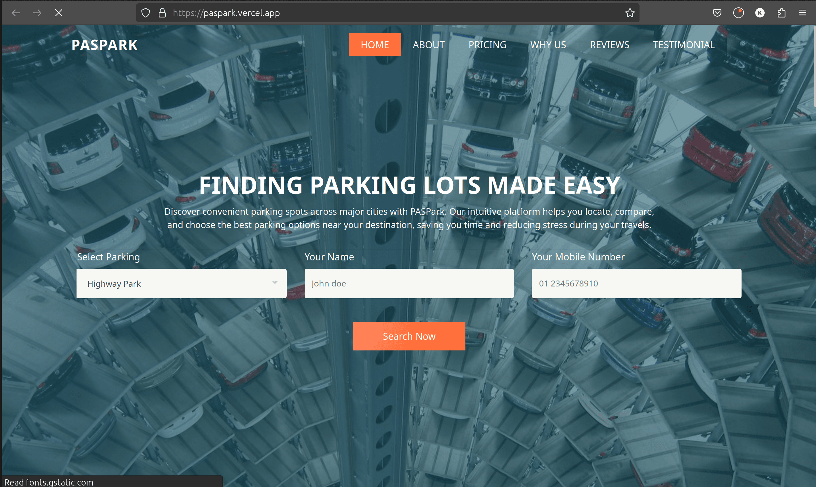 Parking Lot Management System